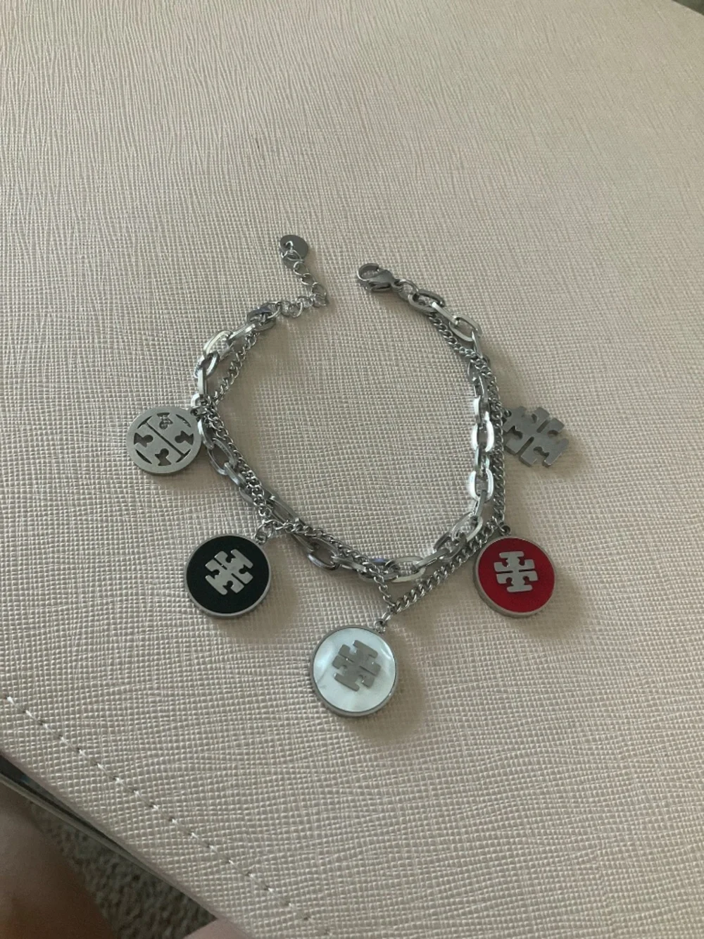 Tory Burch Silver Multi-Charm Bracelet